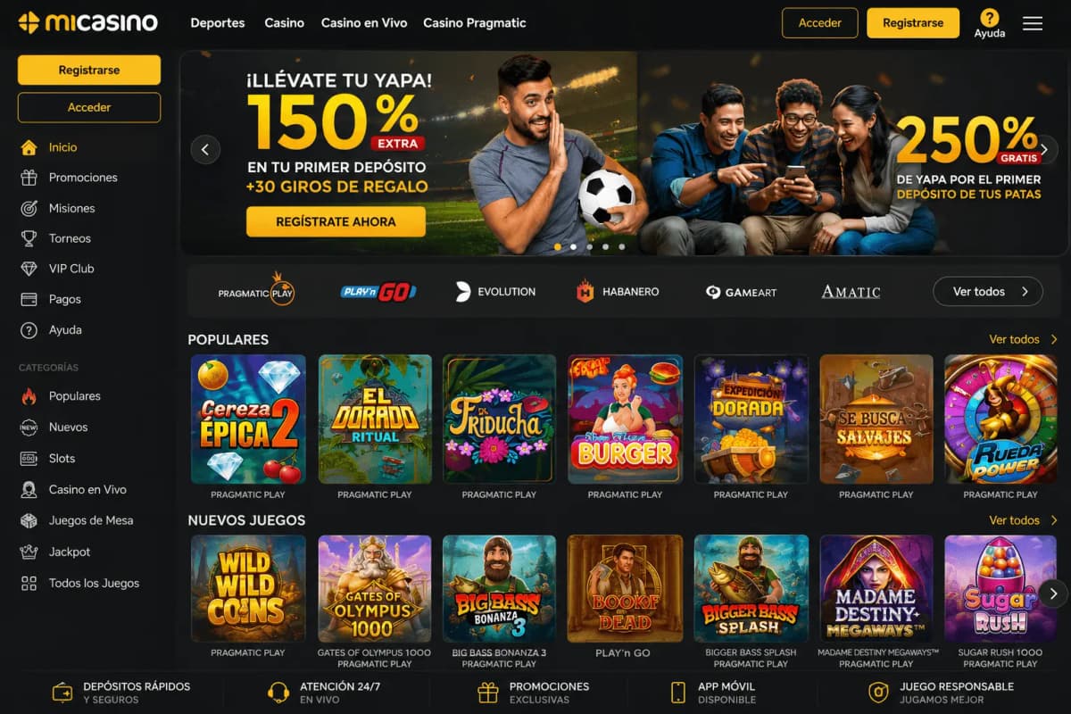 Logo de Micasino, casino online disponible en Perú